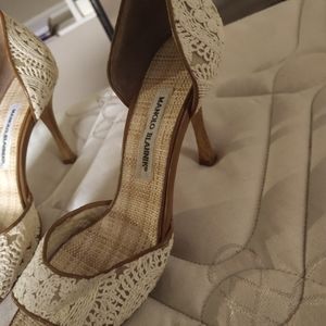 Manolo Blahnik Heels Size 40 1/2 U.SSize 10 Women'